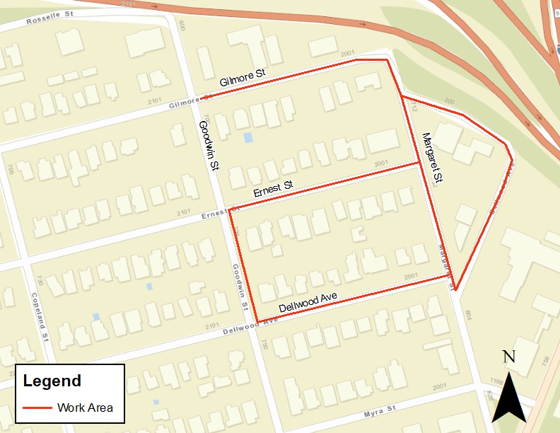 Margaret Street Sewer Improvement Project - Overall Project Map